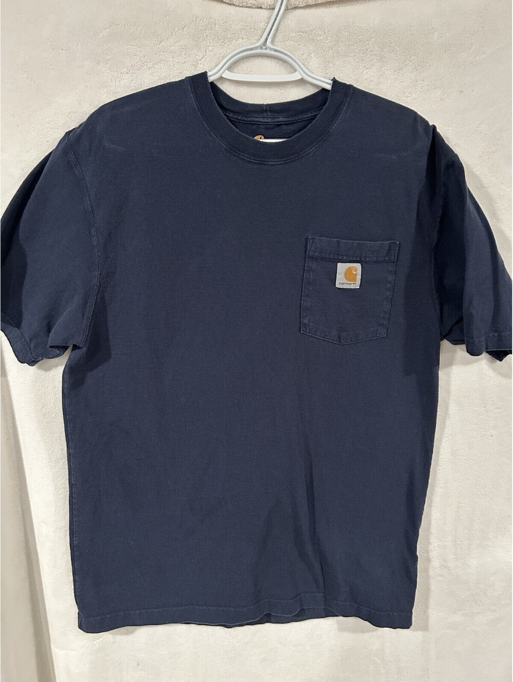 Vtg Y2k Navy Carhartt Size Medium Pocket T-shirt Workwear